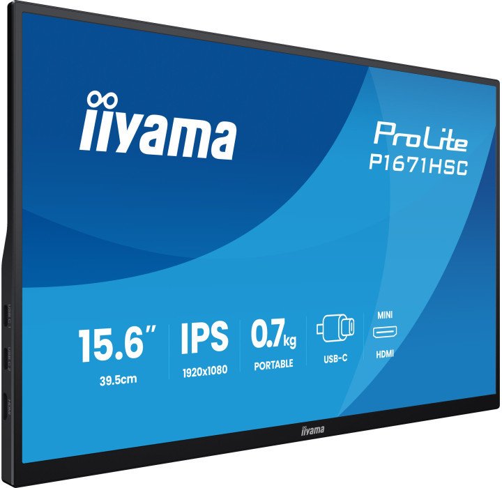 Monitor portativ Iiyama ProLite P1671HSC B1, 15.6", Full HD, i zi