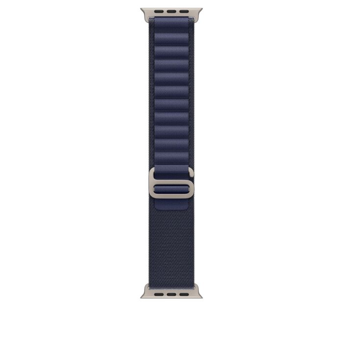 Apple Watch 49mm Loop, Navy Alpine Loop, Natural Titanium Finish, M