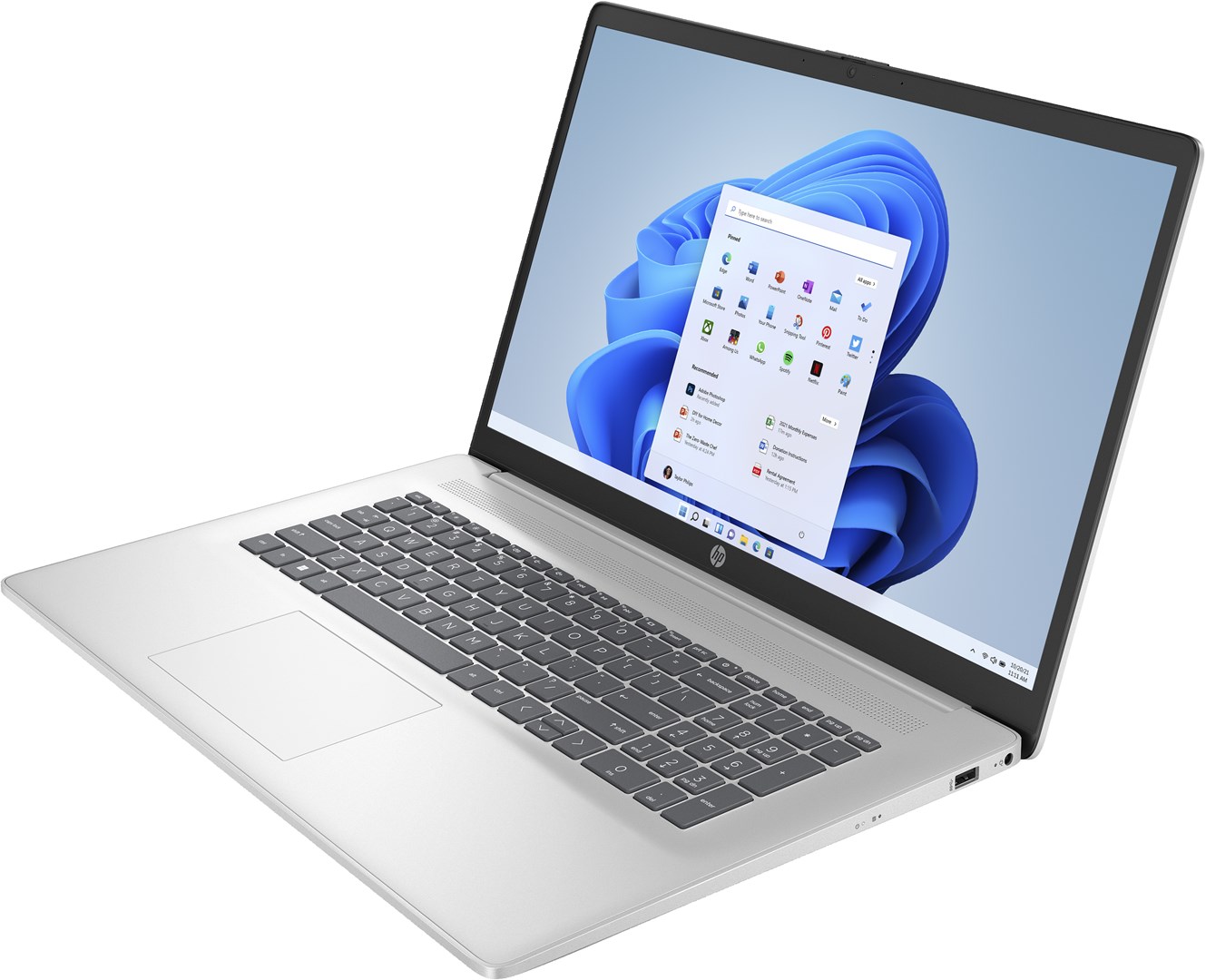 Laptop HP 17-cp2075nw Laptop, 17.3", AMD Ryzen 5 7520U, 16 GB RAM, 512 GB SSD, i argjendtë