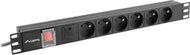 Shirit energjie rack Lanberg PDU-06E-0200-BK, 6x 230V, 16A, 2m, i zi