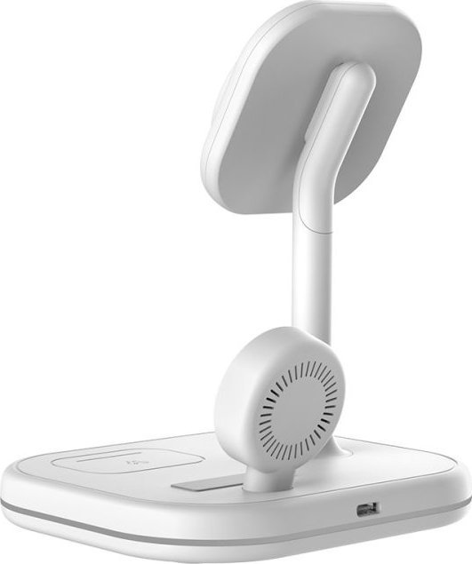 Безжичен полнач Tech-Protect QI15W-A27 3in1 MagSafe, 15W, со ЛЕД, црн