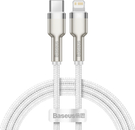Kabllo BASEUS Cafule Series, USB-C - Lightning, M/M, 20W, 1m, e bardhë