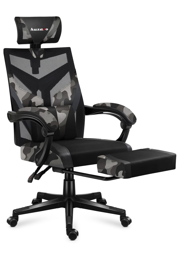 Karrige lojërash Huzaro Combat 5.0 Camo, 140kg, e zezë