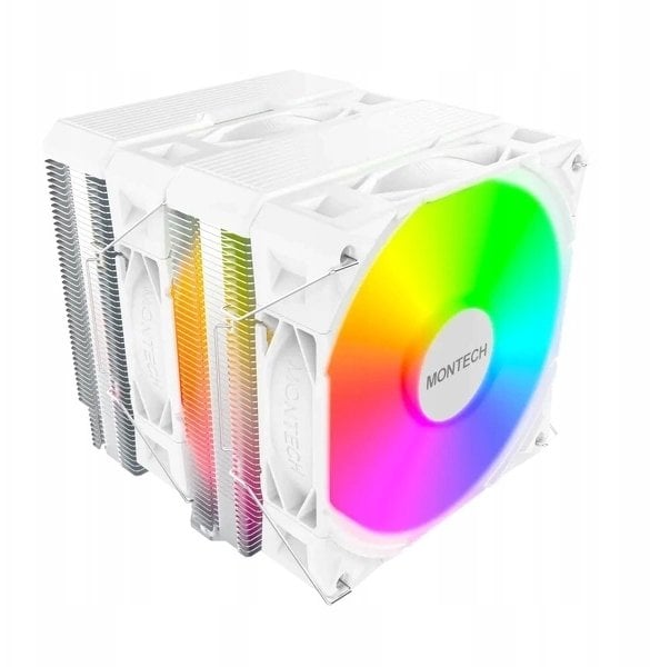 Ftohës CPU Montech NX600 ARGB, dual tower, 6 heatpipes, me drita ARGB