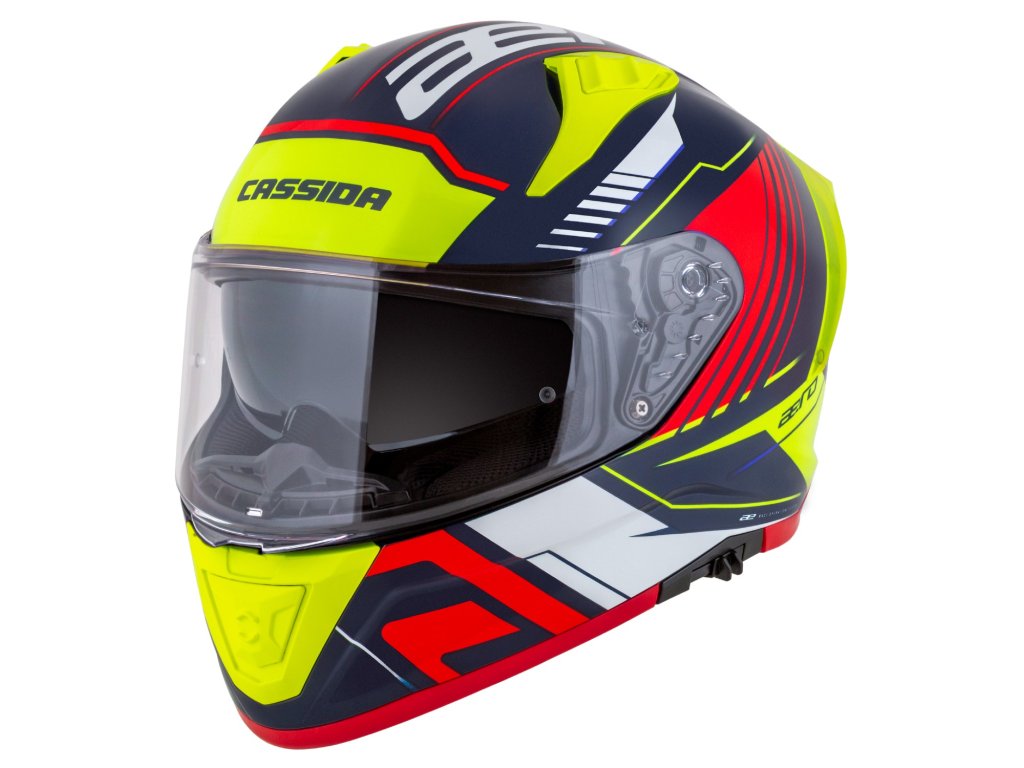 Helmë integrale Cassida Aero Drome, polikarbonat, vizor i dyfishtë, e zezë