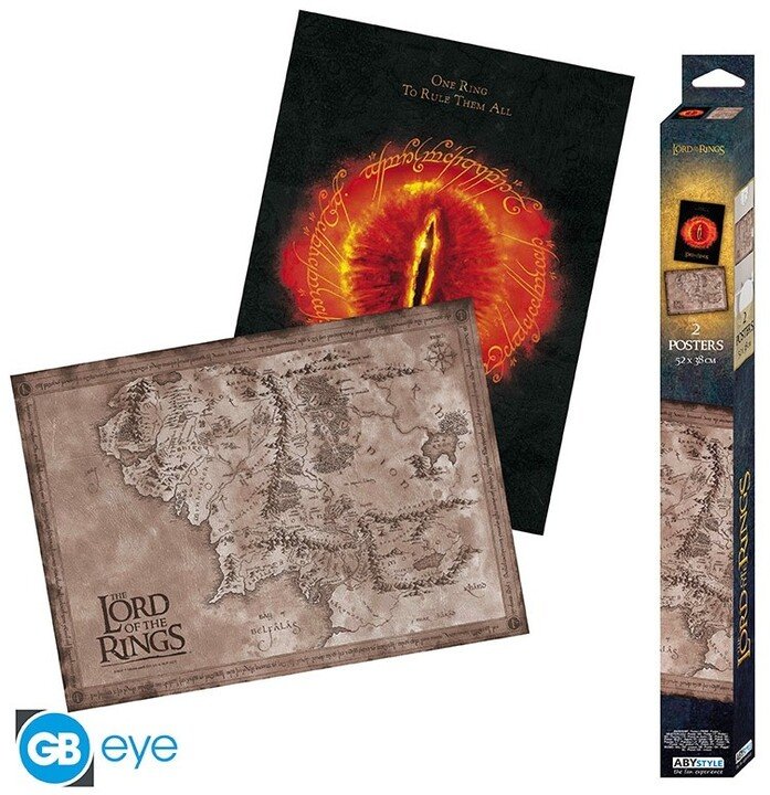 Set poster Lord of the Rings - Lord of the rings, Chibi, 2 copë (52x38)