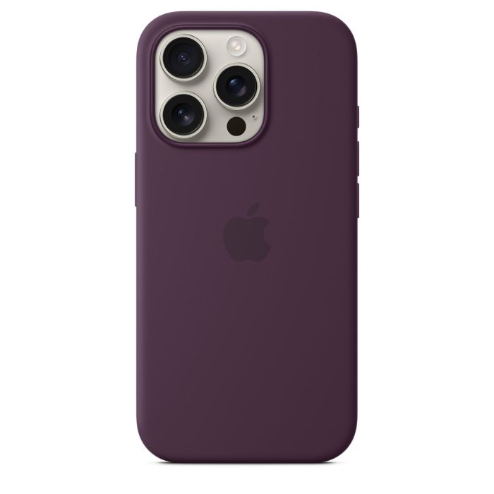 Apple iPhone 16 Pro Silicone Case with MagSafe, Plum