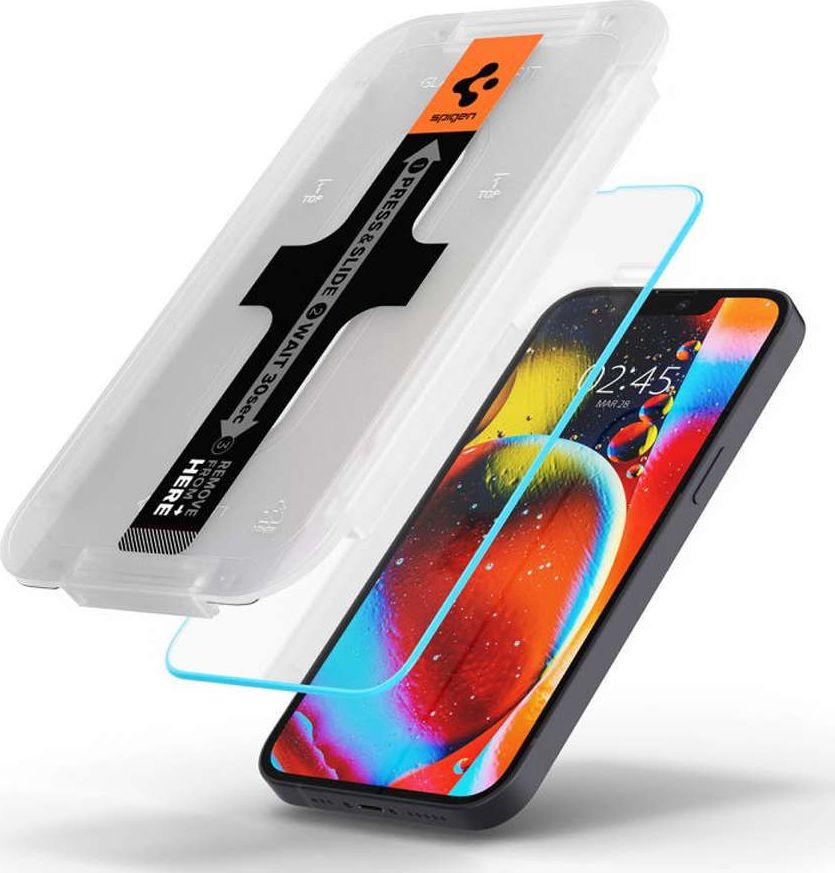 Xham mbrojtës Spigen GLAS.tR EZ Fit, për iPhone 13 13 Pro, transparencë e lartë