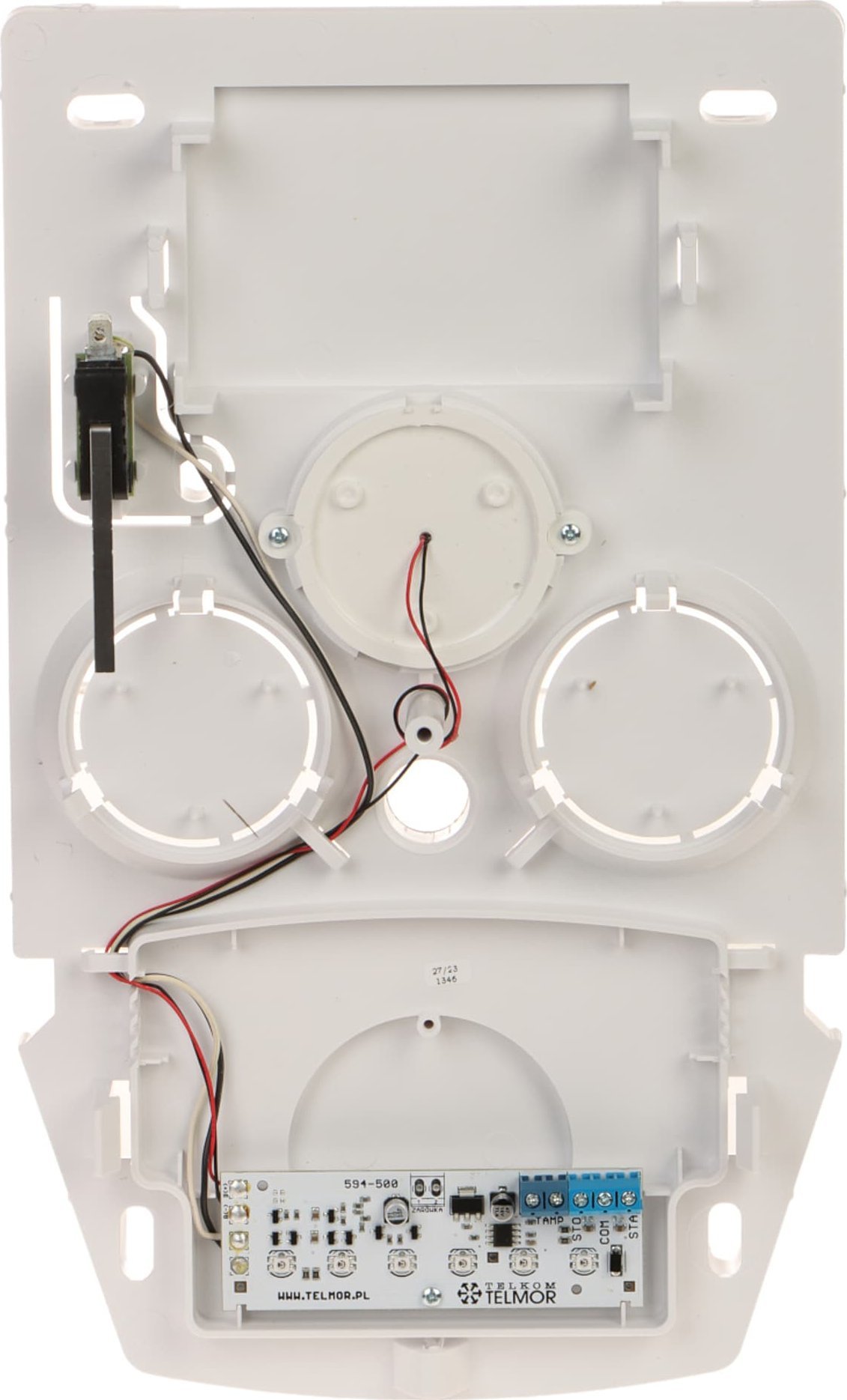 Sirena e jashtme Telmor TSZ-4D, 12V DC, me dritë LED, e bardhë