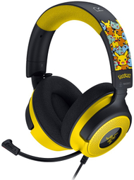 Kufje gaming Razer Kraken V4 X Pokémon Edition, 40 mm, 7.1 Surround, të verdha