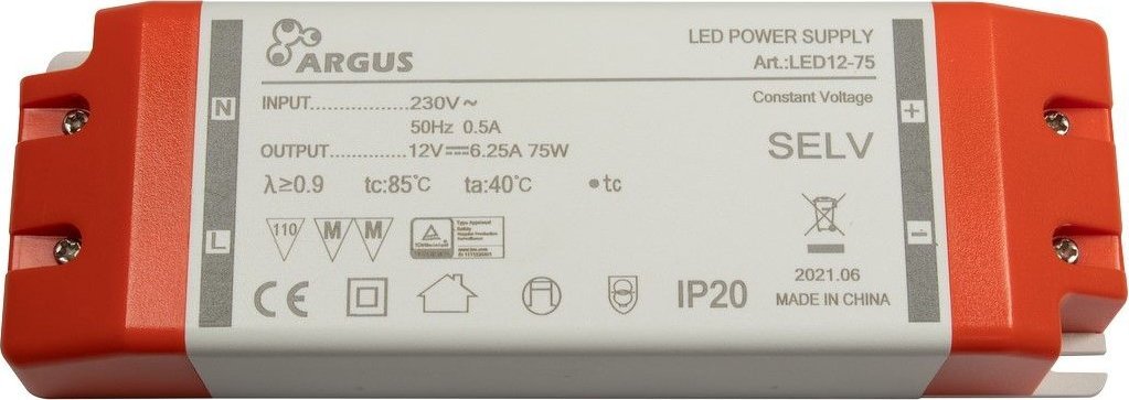Furnizues energjie LED Inter-Tech Argus LED12-75, 75W, 6250mA, gri