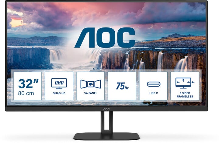 Monitor AOC Q32V5CE - LED, 31.5", QHD, i zi