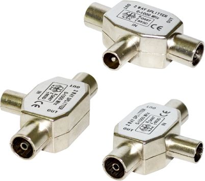 Ndarës antene RF Vakoss TC-A117S, 1 në 2 dalje, i argjendtë