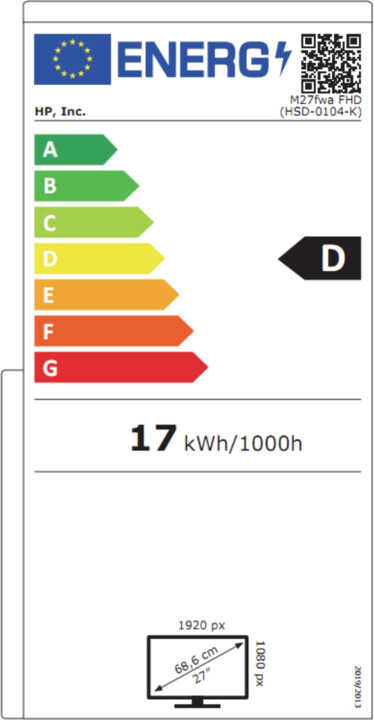 Monitor HP M27fwa - LED, 27", FullHD, i bardhë