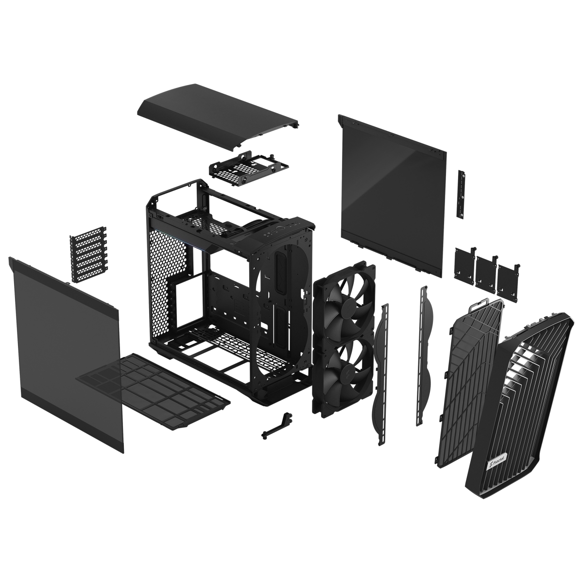 Kasë për PC Fractal Design Torrent Compact, e zezë