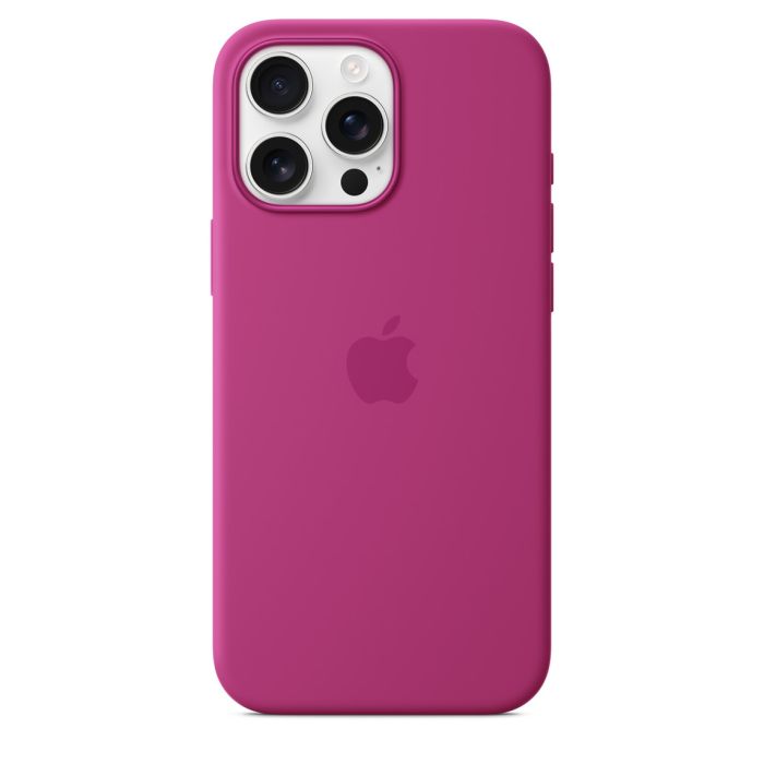 Apple iPhone 16 Pro Max Silicone Case with MagSafe, Fuchsia (Seasonal)