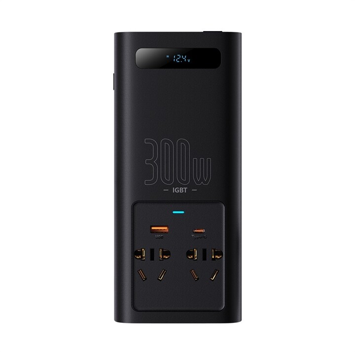 Inverter për makinë Baseus 300W, i zi