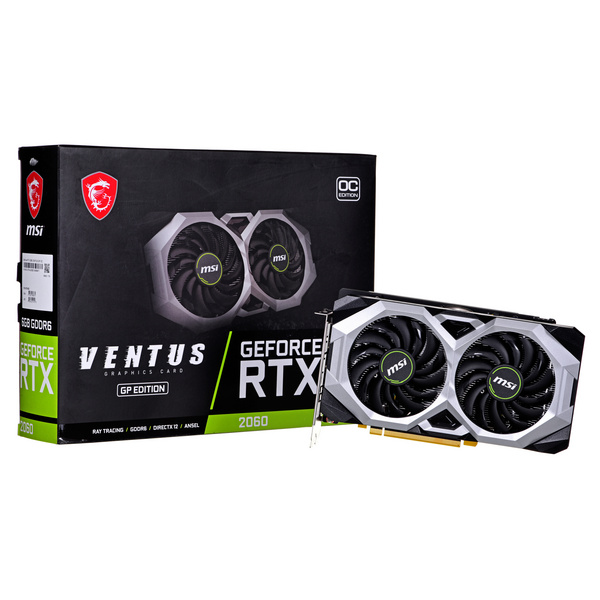 Kartelë grafike MSI GeForce RTX 2060 VENTUS GP OC NVIDIA, 6 GB GDDR6
