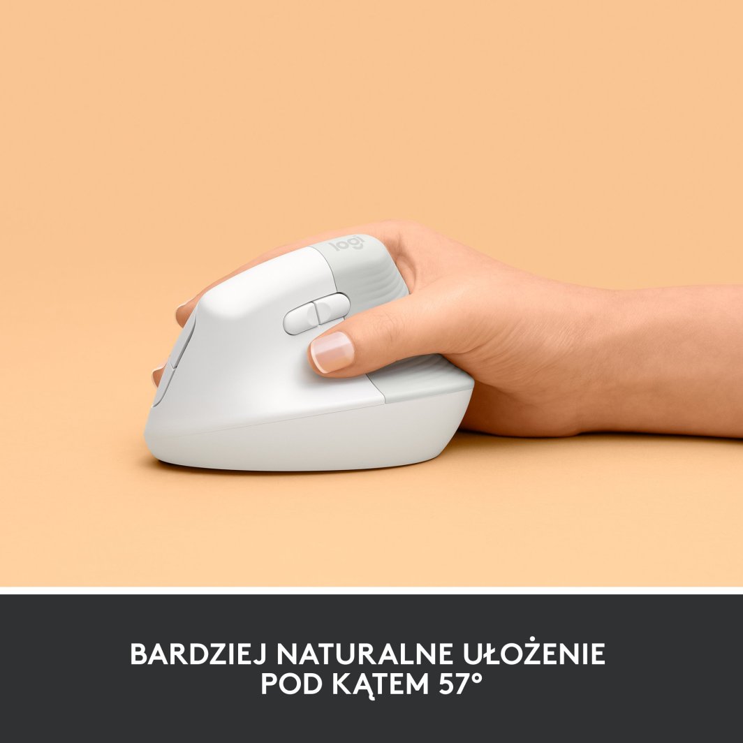 Maus wireless Logitech Lift Off-White, i bardhë