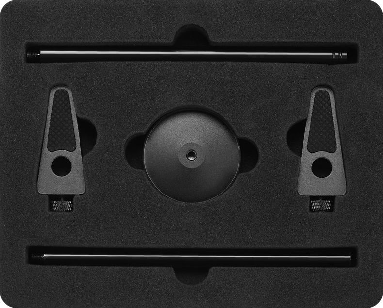 Mbajtës kartele grafike Jonsbo VC-1, metal, për kasa MATX ITX, i zi