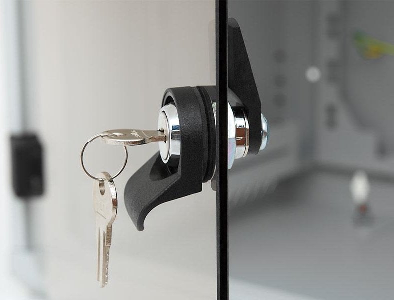 Dollap i varur për server TriTon (RBA-09-AS4-CAX-A1), 19 ", 9U, e hirtë