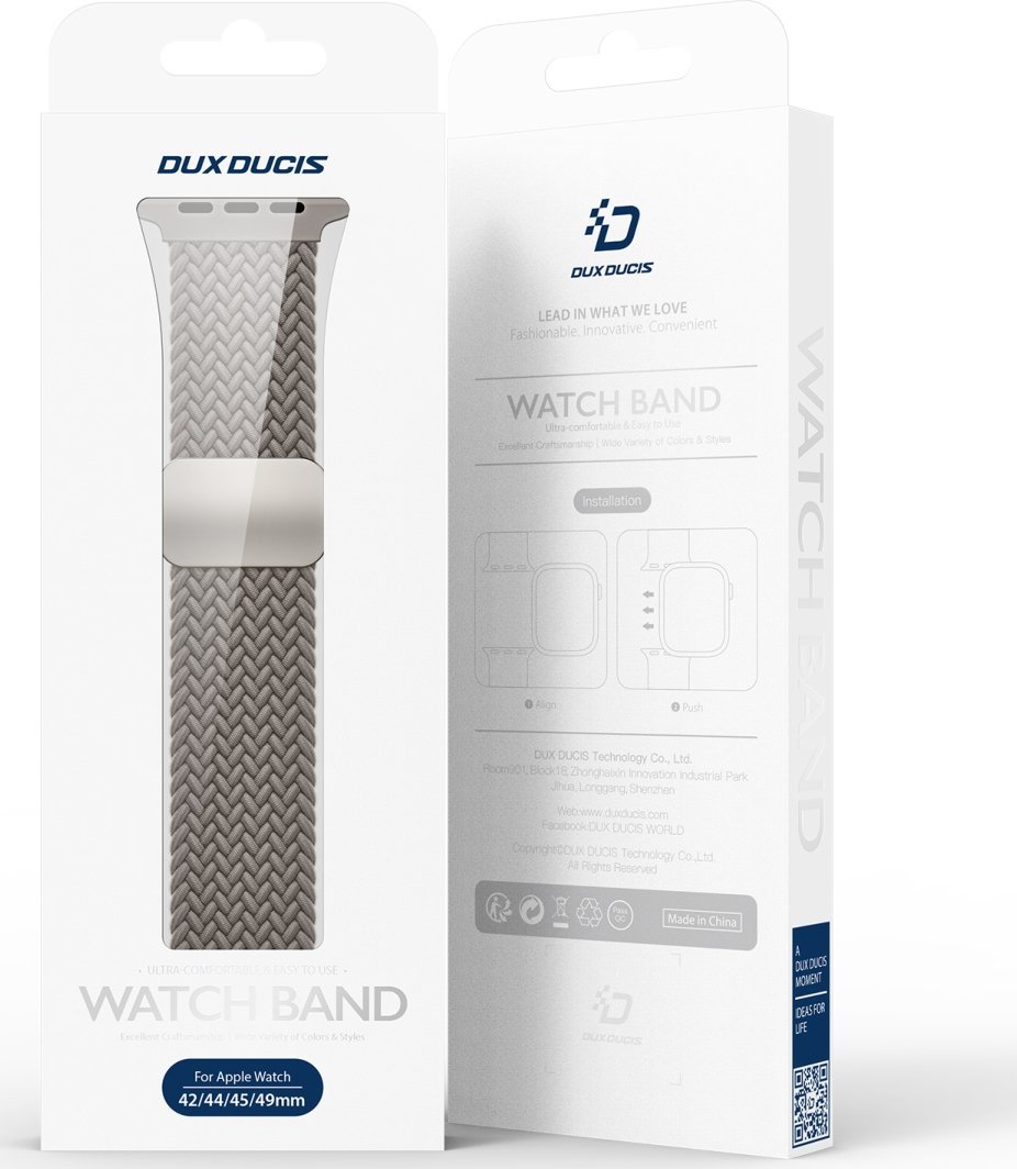 Rrip ore Dux Ducis Mixture Pro, Apple Watch 42 44 45 49 mm, najlon, gri