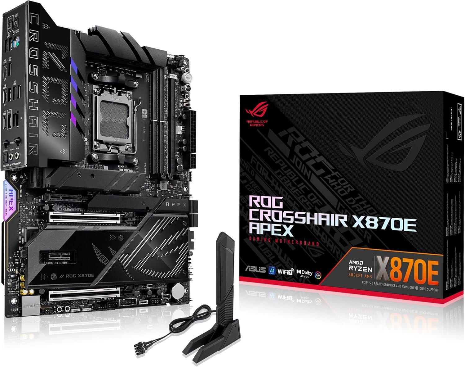 Pлоча ASUS ROG Crosshair X870E Apex, AMD X870E, Socket AM5, ATX