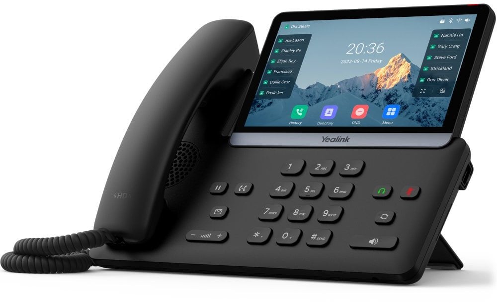 IP телефон Yealink SIP-T77U, со кабел, црн