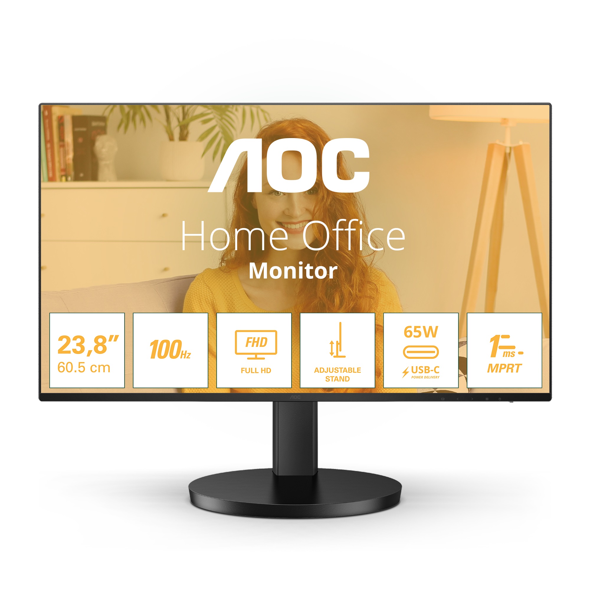 Monitor AOC 24B3CF2, 23.8", Full HD, i zi
