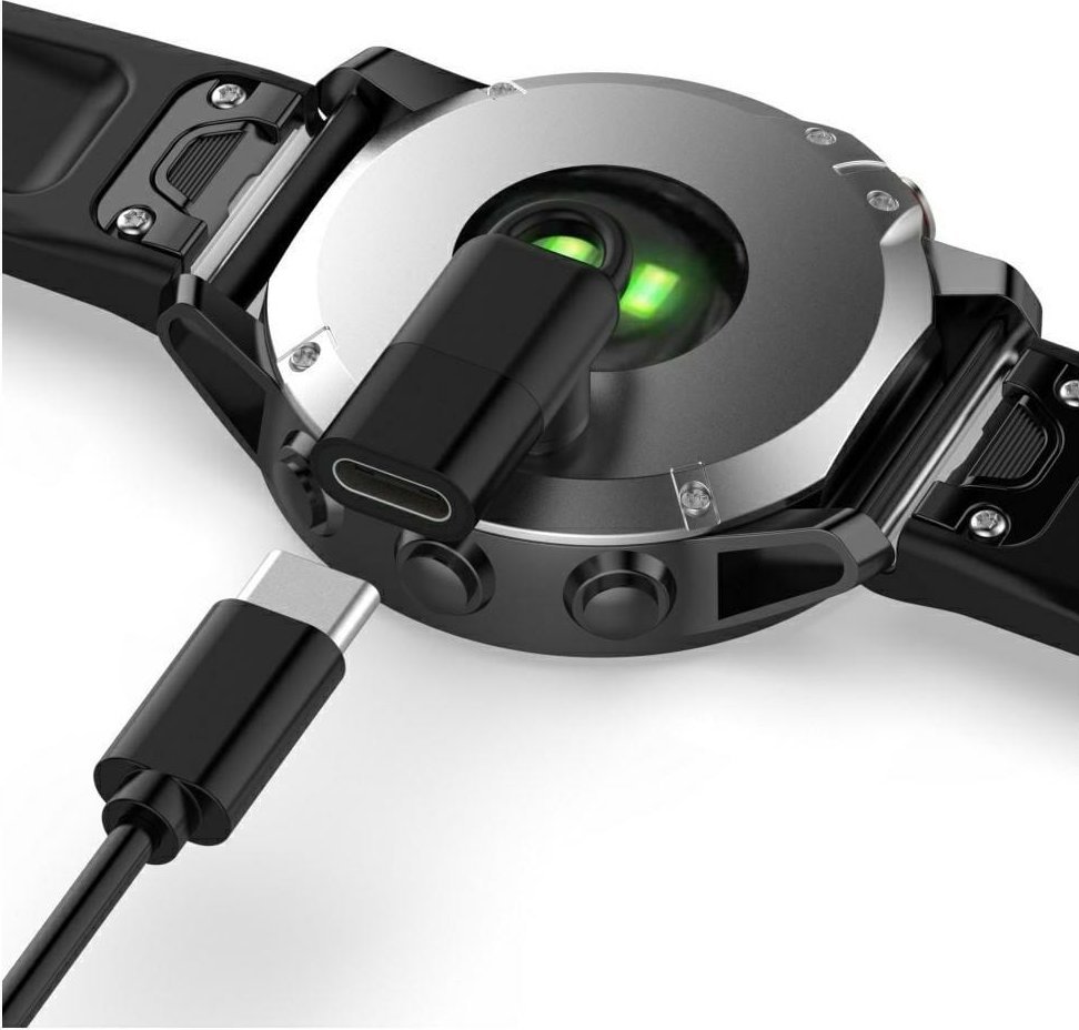 Адаптер за полнење Beline USB C за часовник Garmin, 5V 1A, црн