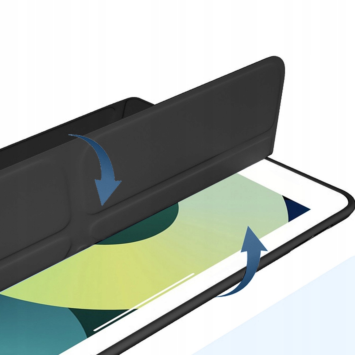 Këllëf për tablet STRADO për iPad Pro 13 Gen 5 2024, trifold, lëkurë eko, i zi