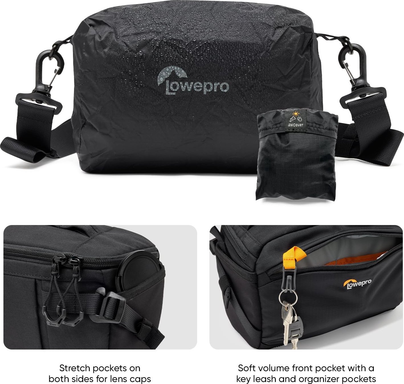 Çantë fotografike Lowepro ProTactic Lite SLX 110 AW III, me ndarës MaxFit, me All Weather Cover, e zezë