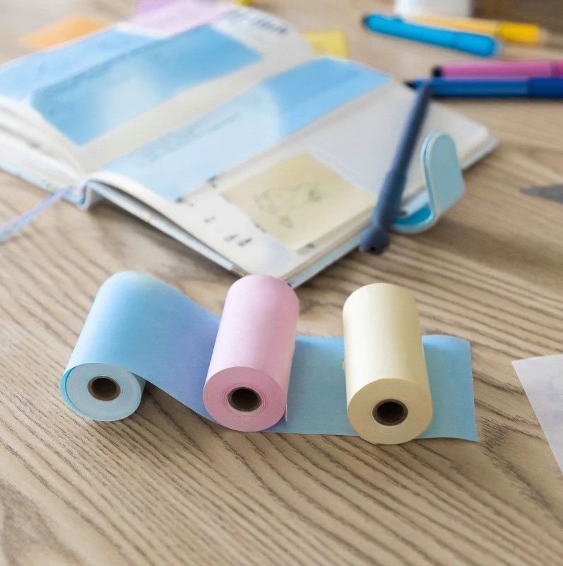 Letër termike me ngjyra Phomemo Q22-RMYPB, 3 rrotulla 53mm, kompatibile me T02 M02 M02 Pro M03 M04S, shumëngjyrëshe