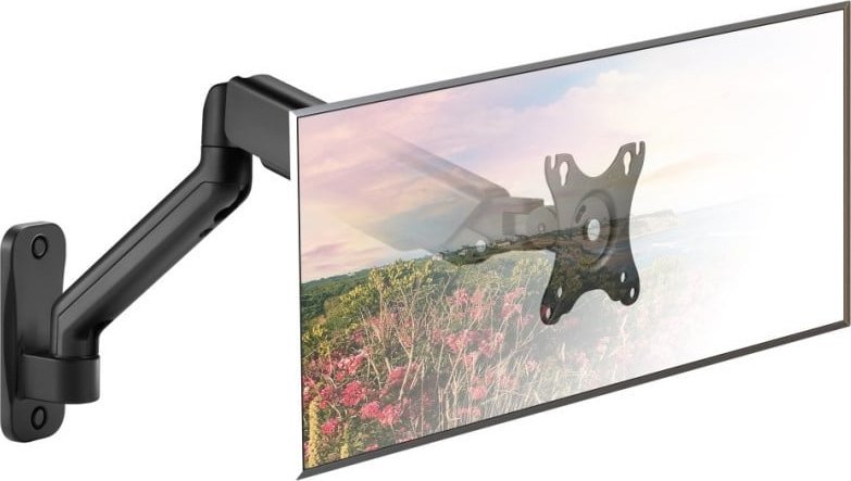 Mbajtëse murale Techly Swivel, për monitor 17-32", krah me gaz, e zezë