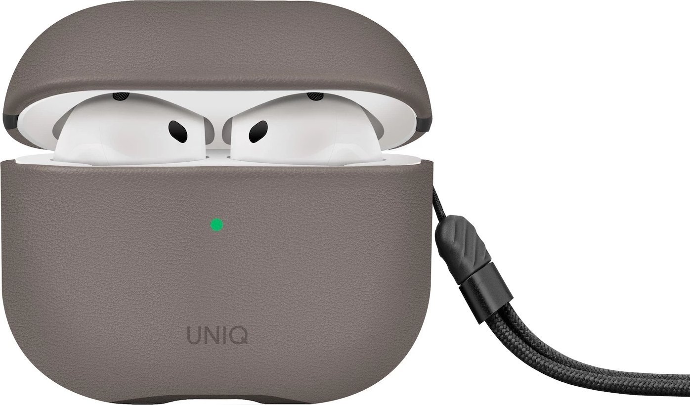 Çantë dhe kapak mbrojtës Uniq Case Lyden DS për AirPods 4, set 2 në 1, gri