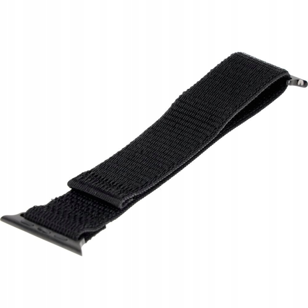 Rrip dore FIXED Nylon Strap për Apple Watch 38 40 41mm, najlon, i zi