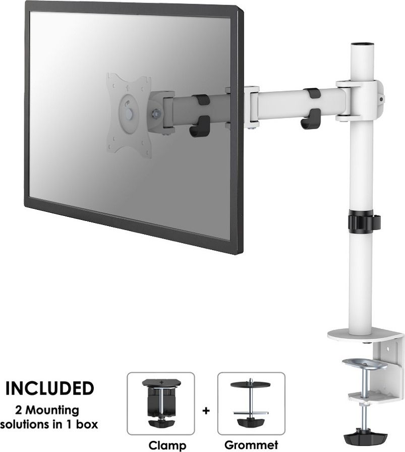Krah tavoline për monitor Neomounts NM-D135WHITE, 10"-30", i bardhë