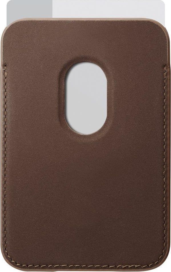 Mbajtëse magnetike për karta Spigen Valentinus MagSafe, lëkurë ekologjike, kompatibile me iPhone 12/13, kafe