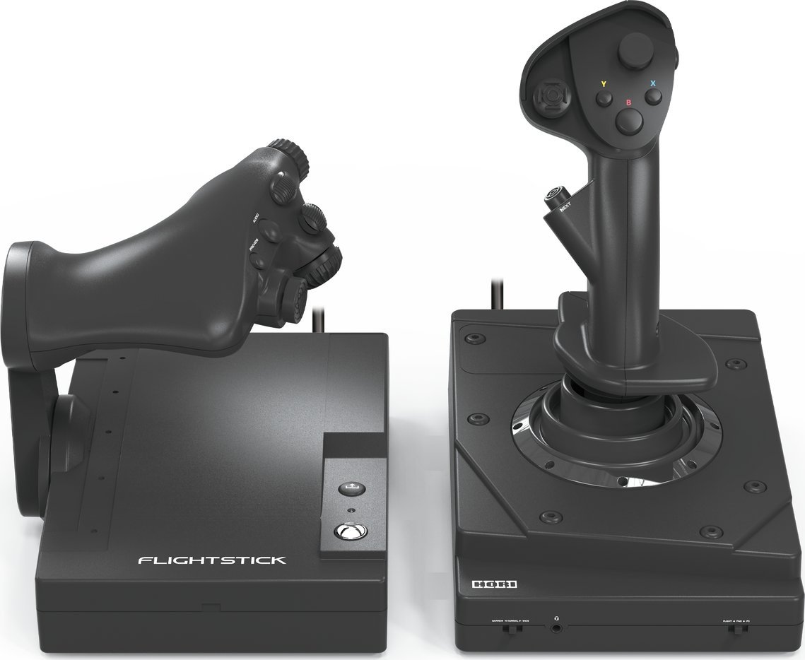 Joystick Hori XS Flight Stick MBS-015U, USB, për PC dhe Xbox, i zi