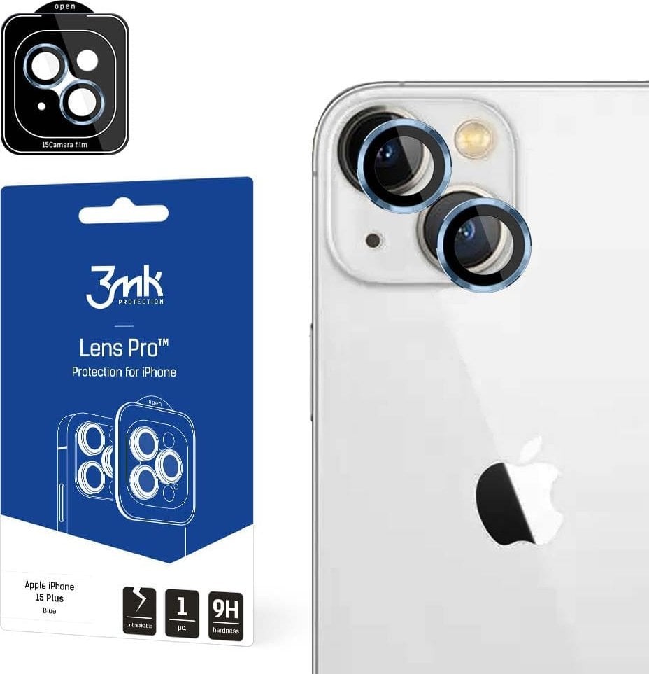Mаси заштита на леќа 3mk Lens Protection Pro, за iPhone 16 Pro 16 Pro Max, црна
