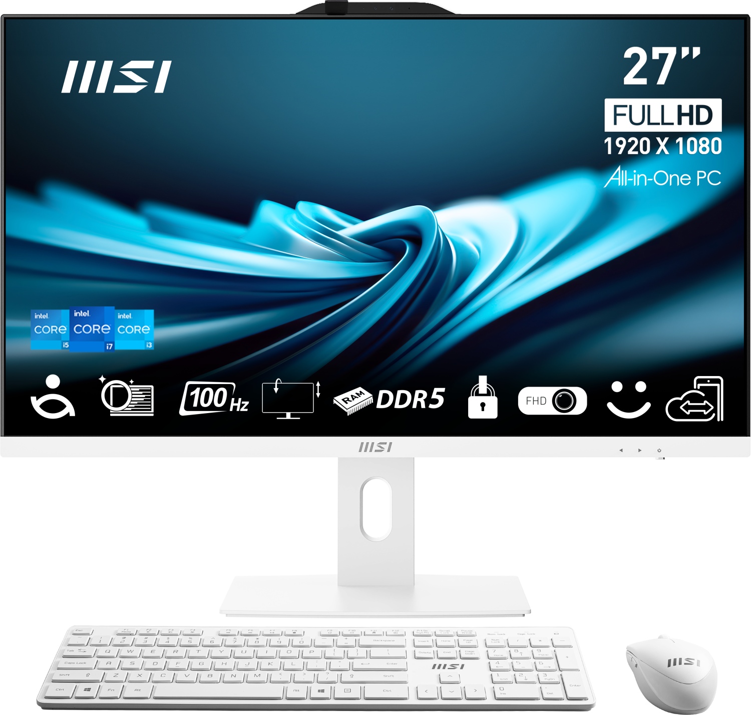Компјутер All-in-One MSI FOR AP272P 14M, 27\", Intel Core i7-14700, 100Hz, бел