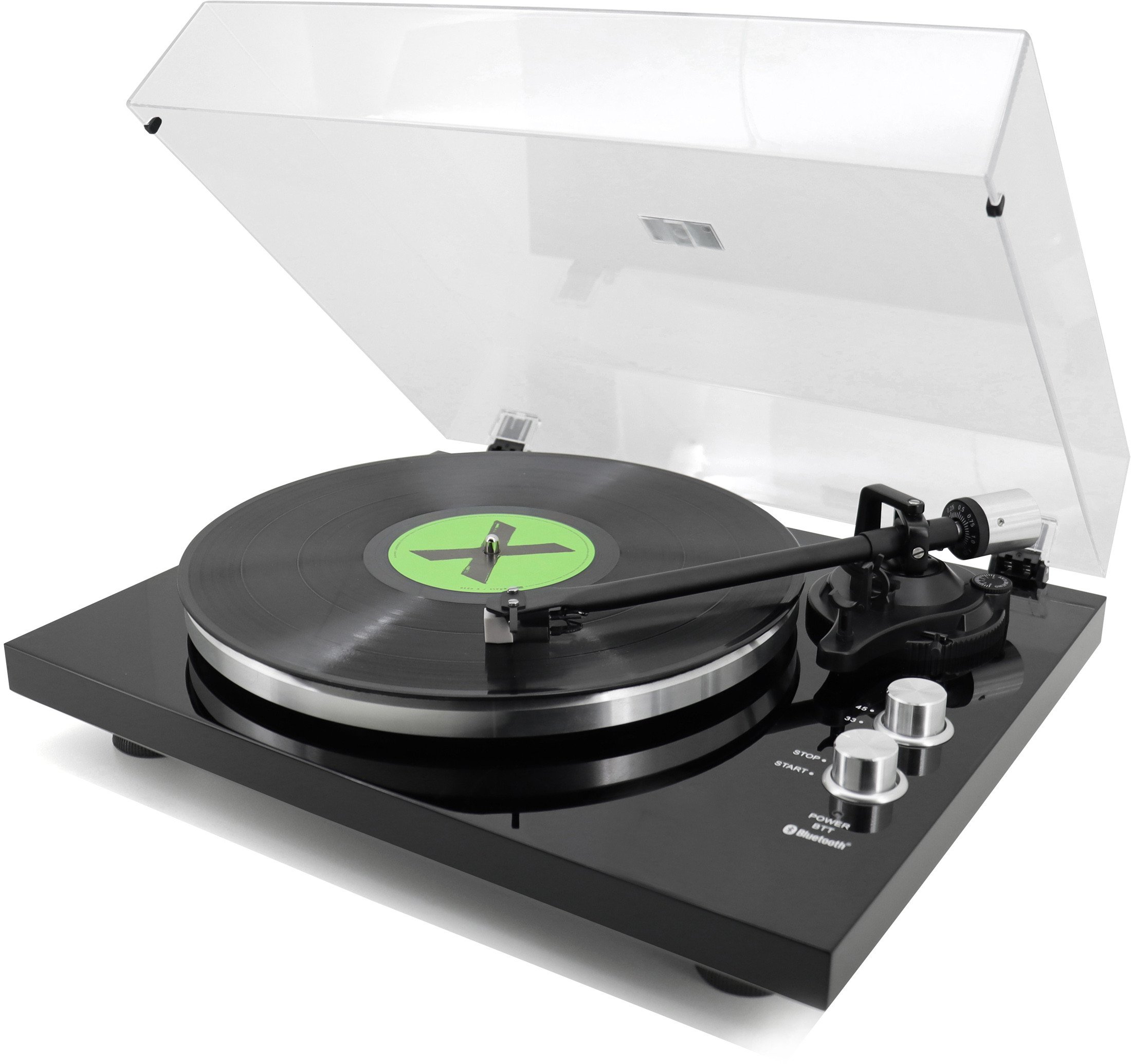 Gramafon Soundmaster PL790SW, 33/45 rpm, Bluetooth, i zi me shkëlqim