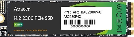 SSD диск Apacer AS2280P4X, 1TB, црна