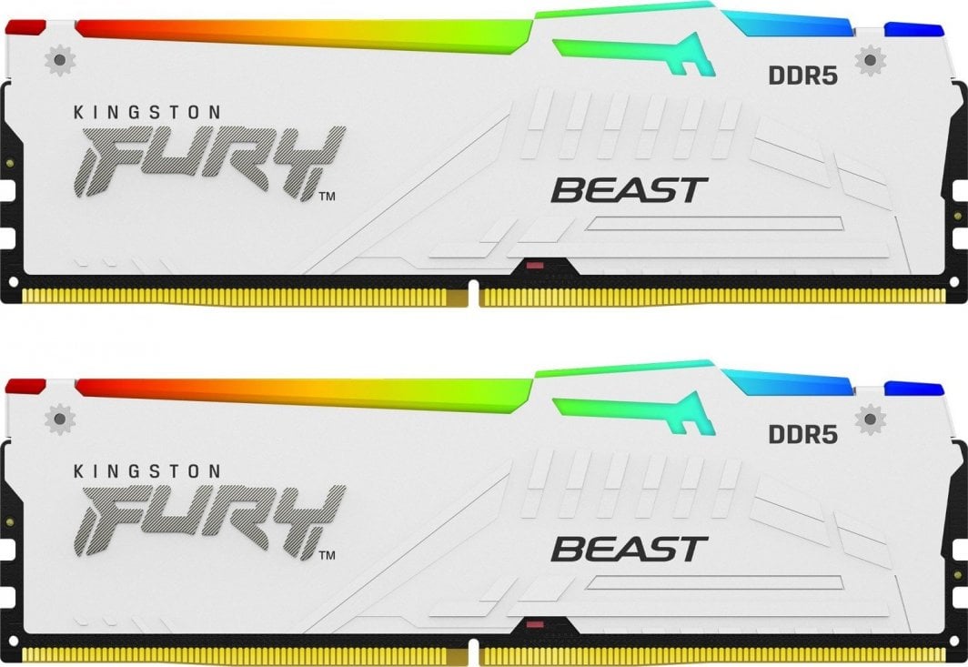 Memorie Kingston Fury Beast RGB, DDR5, 32 GB, 5600 MHz, CL40, KF556C40BWAK2-32