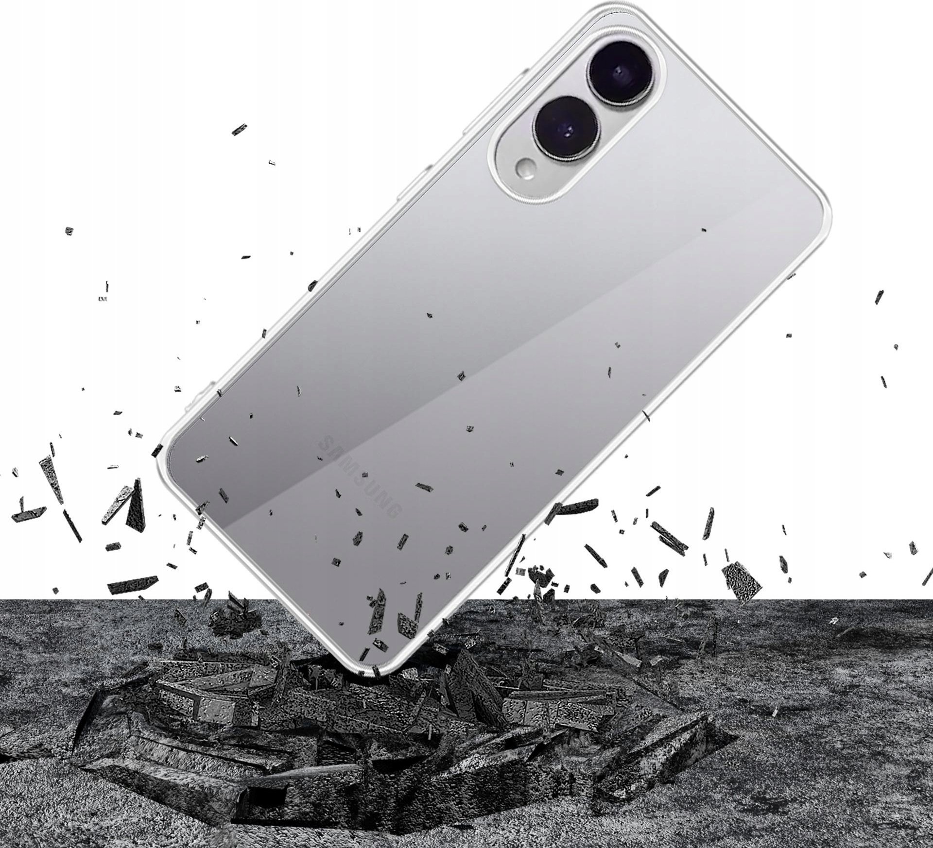 Заштитна футрола 3MK Clear Case за Samsung Galaxy S25 Edge, проѕирна, тенка