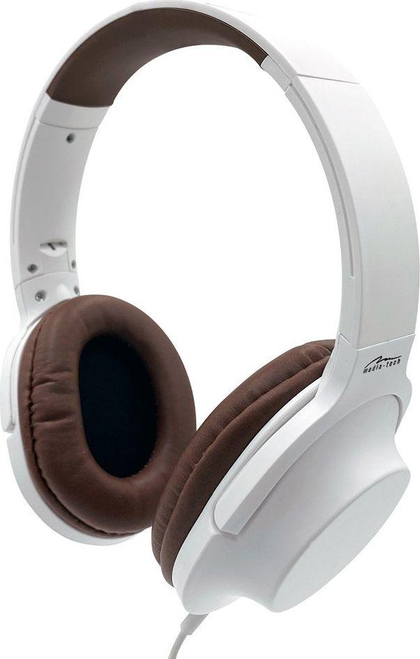 Kufje Media-Tech Delphini, 3.5mm, të bardha