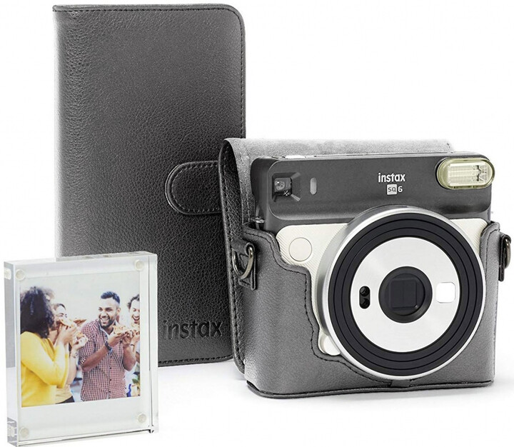 Fotoaparat Fujifilm Instax Square SQ6 + çantë + film 1x10, i bardhë