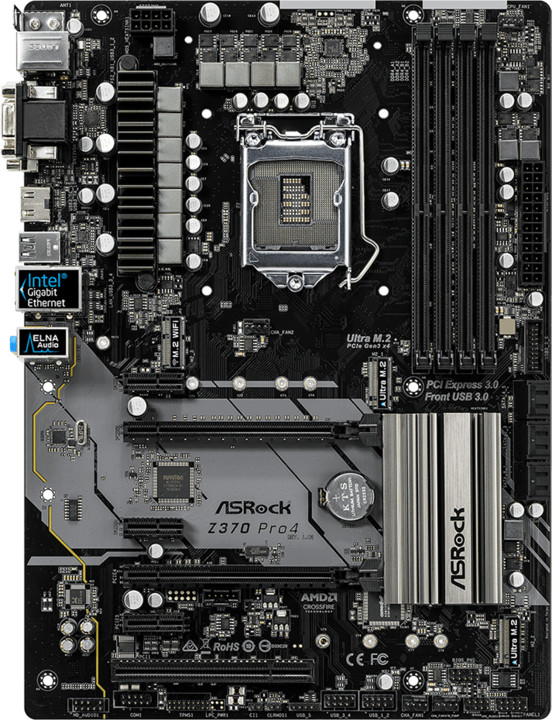 Pllakë amë ASRock Z370 PRO4 - Intel Z370    