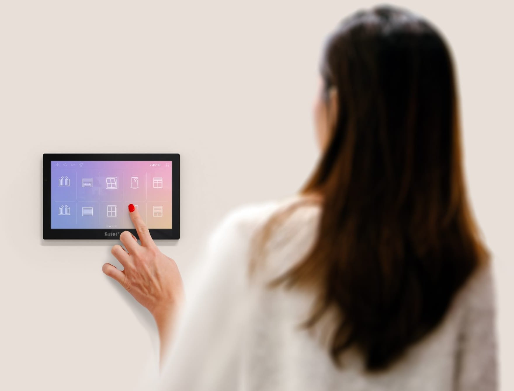 Tastierë alarmi Satel INT-TSH210-B, ekran 10", touch, e zezë