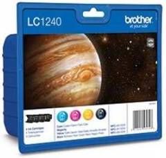 Set ngjyrash printeri Brother LC-1240 (CYMK), i bruztë / i purpurt / i zi / i verdhë